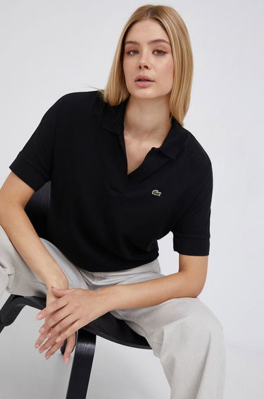 Polo tričko Lacoste Polo Shirt With Collar Čierna | PF0504, 0