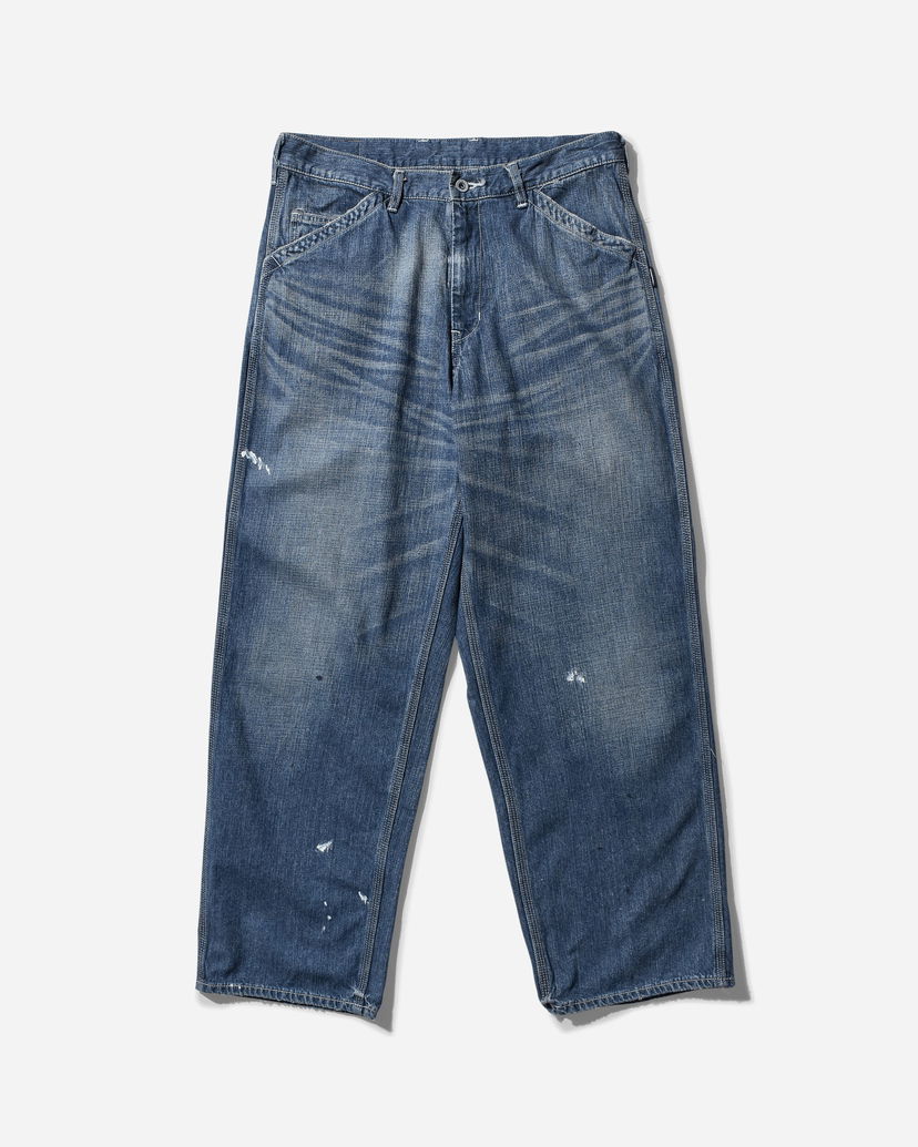 Džínsy Neighborhood Washed Utility Pants Modrá | 242SPNH-PTM04 IN