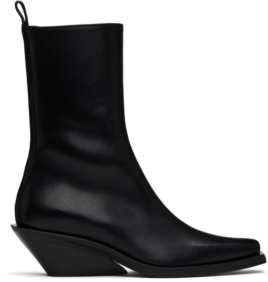 Šaty Ann Demeulemeester Ann Demeulemeester Vesper Leather Boots Čierna | 2402-W-A04-LT141-099, 0