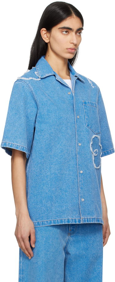 Košeľa Marni Marni Patched Denim Shirt Modrá | CAJD0614QS USCX34, 1