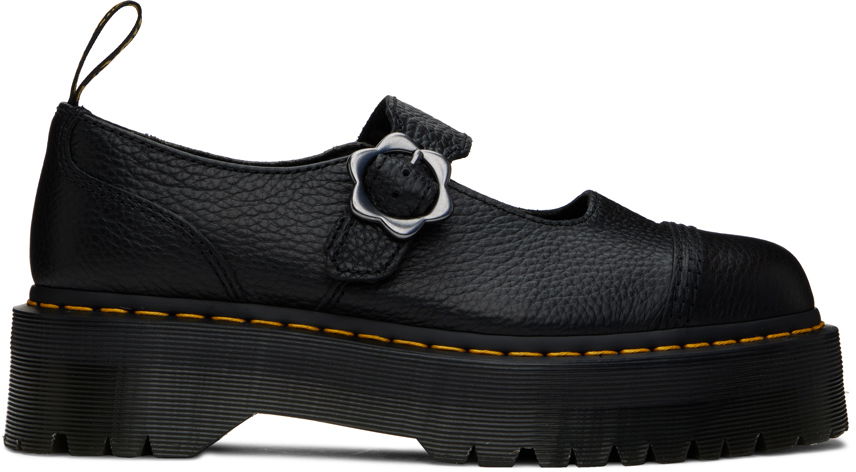 Oblečenie Dr. Martens Dr. Martens Addina Flower Buckle Leather Platform Oxfords Čierna | 27644001, 0