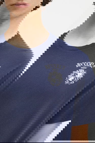 Tričko Sporty & Rich Sporty & Rich Bh Crest Soft T-Shirt Navy | TO089626256BL106, 6