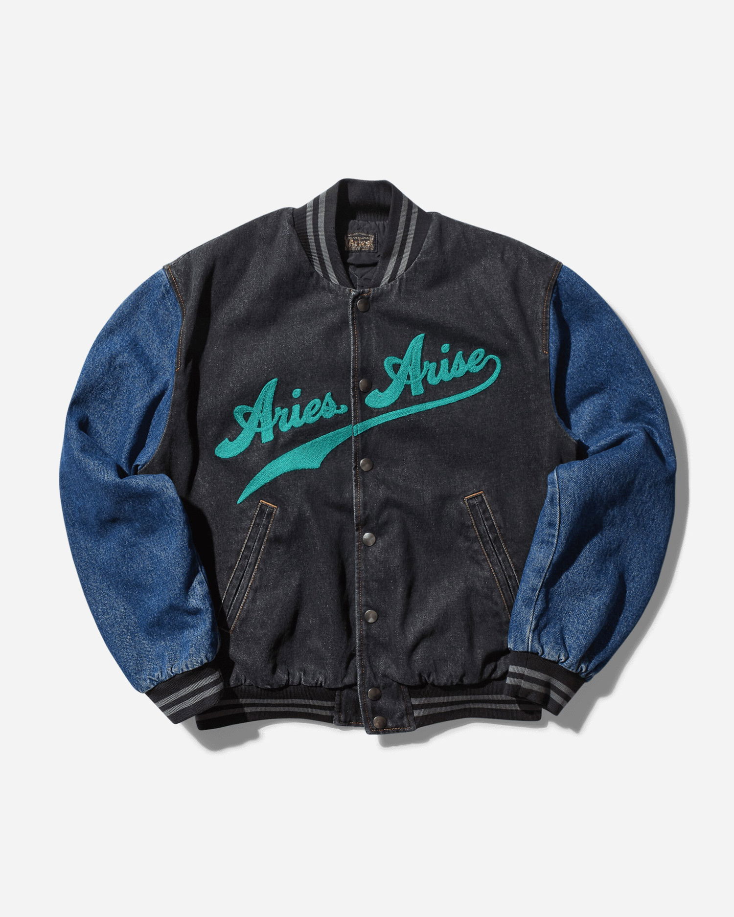 Bomber bunda Aries Varsity Denim Jacket Čierna | AR7030302 MLT, 1