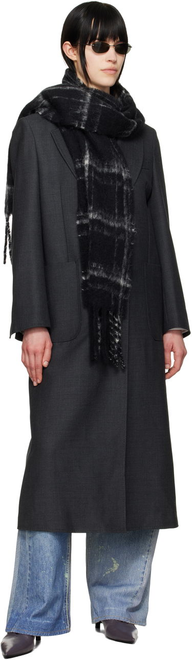 Šál OUR LEGACY Estate Scarf with Fringe Čierna | A4248EBF, 2