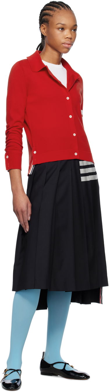 Sveter Thom Browne Thom Browne Cotton 4-Bar Cardigan Červená | FKL003A-Y3036, 3