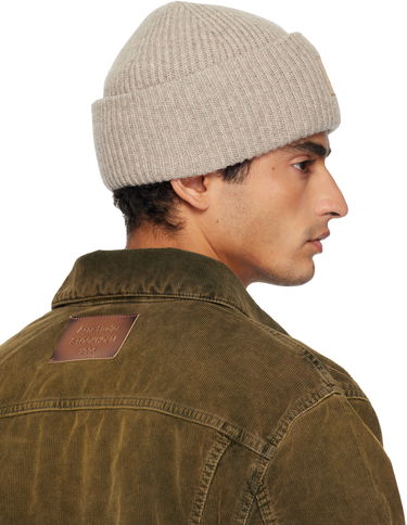 Kulicha Acne Studios Ribbed Face Logo Beanie Navy | C40425-, 4