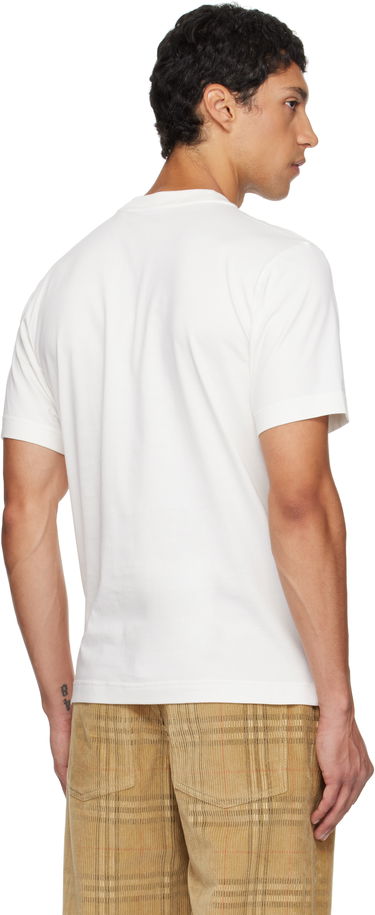 Tričko Burberry Burberry Knight Stamp Cotton T-Shirt Biela | 8110112, 2