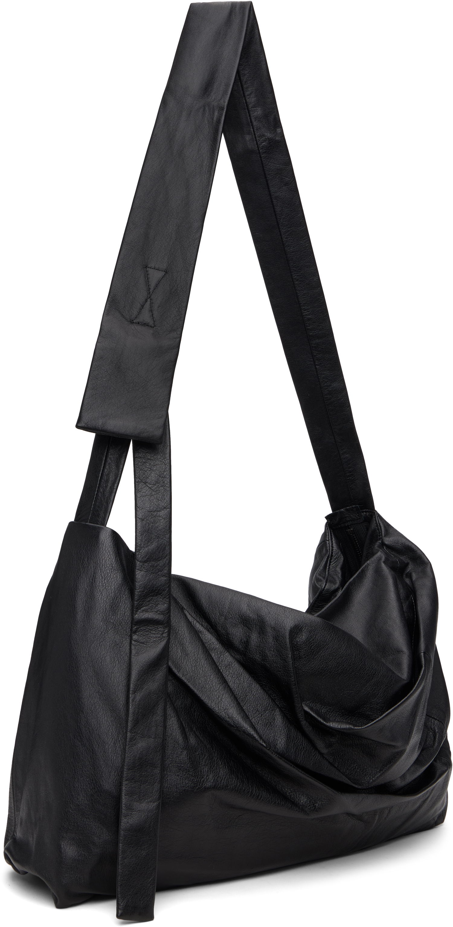Taška cez rameno Yohji Yamamoto YOHJI YAMAMOTO Puff Leather Shoulder Bag Čierna | DA-I78-791, 1