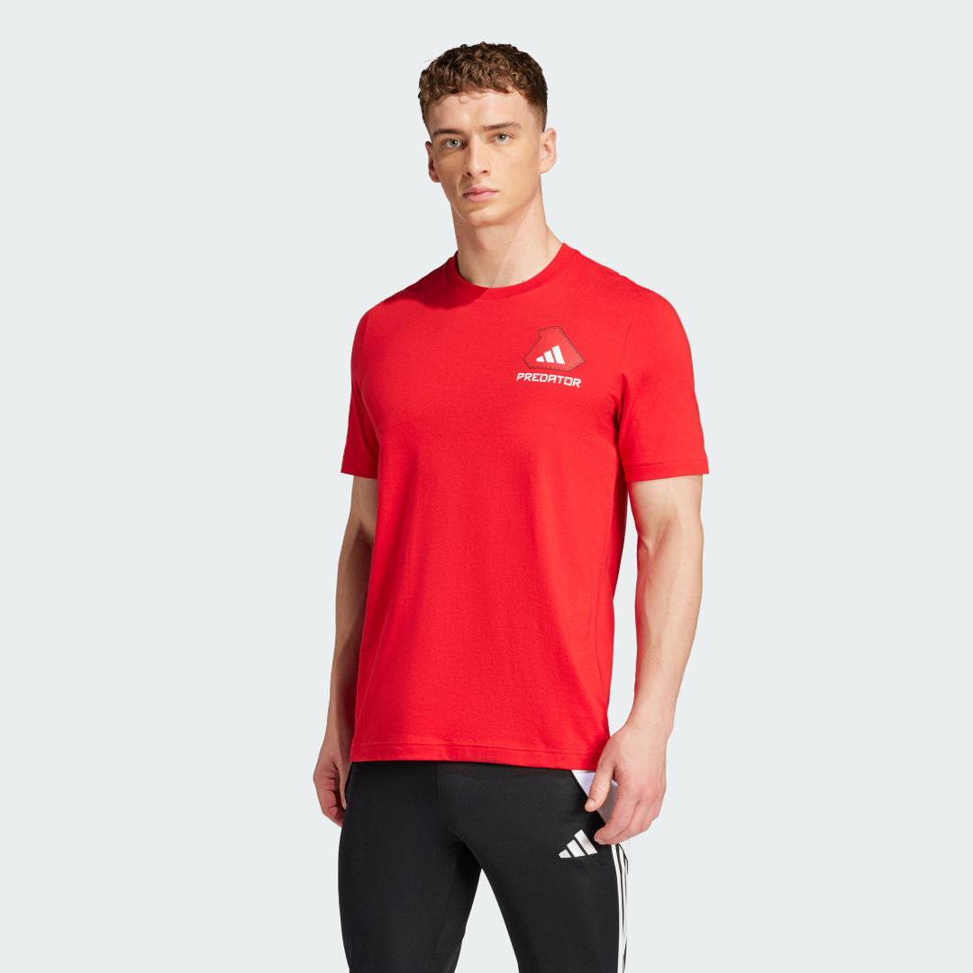 Tričko adidas Performance Predator History Graphic T-Shirt Červená | JD8218, 0