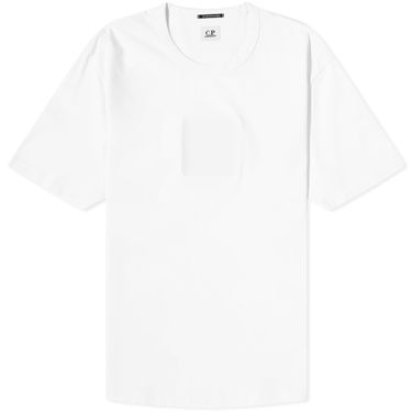 Tričko C.P. Company Mercerized Logo T-Shirt Biela | 15CLTS197A-006370W-101, 0