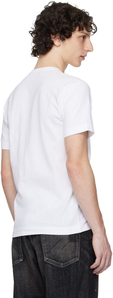 Tričko Comme des Garçons Play Pastel Heart & Emblem Tee Biela | AX-T106-051, 2