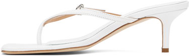Doplnky Aeyde Aeyde Leigh Leather Toe-Post Heeled Sandals Biela | A11-HS-GAIS55TB162-SS25-1020-007, 2