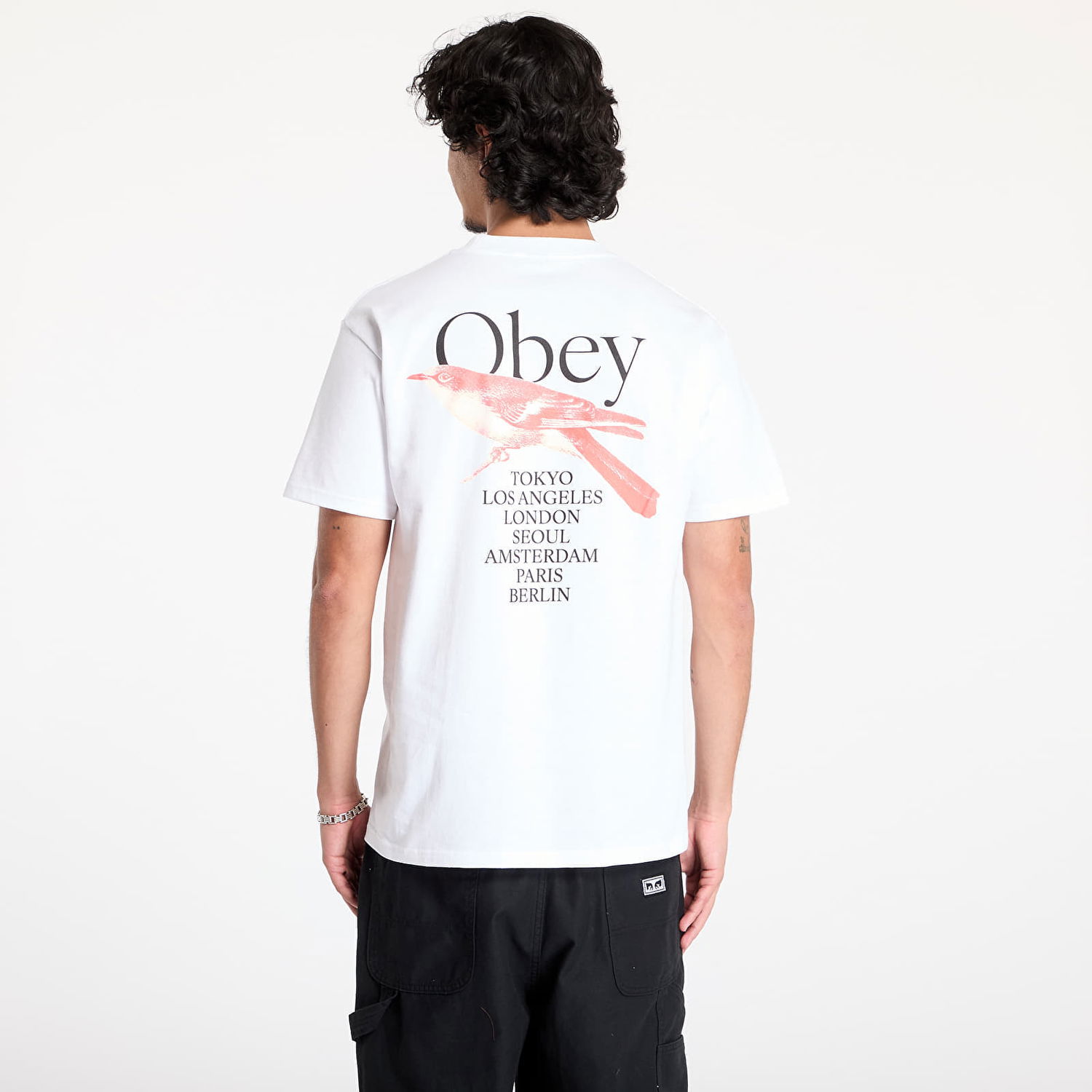 Tričko OBEY Bird T-Shirt White Biela | 165263964-WHT, 1