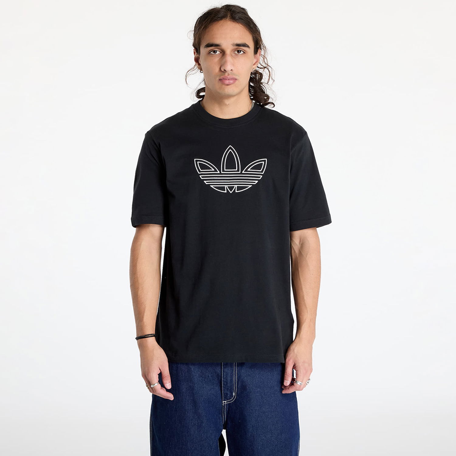 Tričko adidas Originals T-shirt adidas Outline Tee XXL Čierna | IY4882, 0