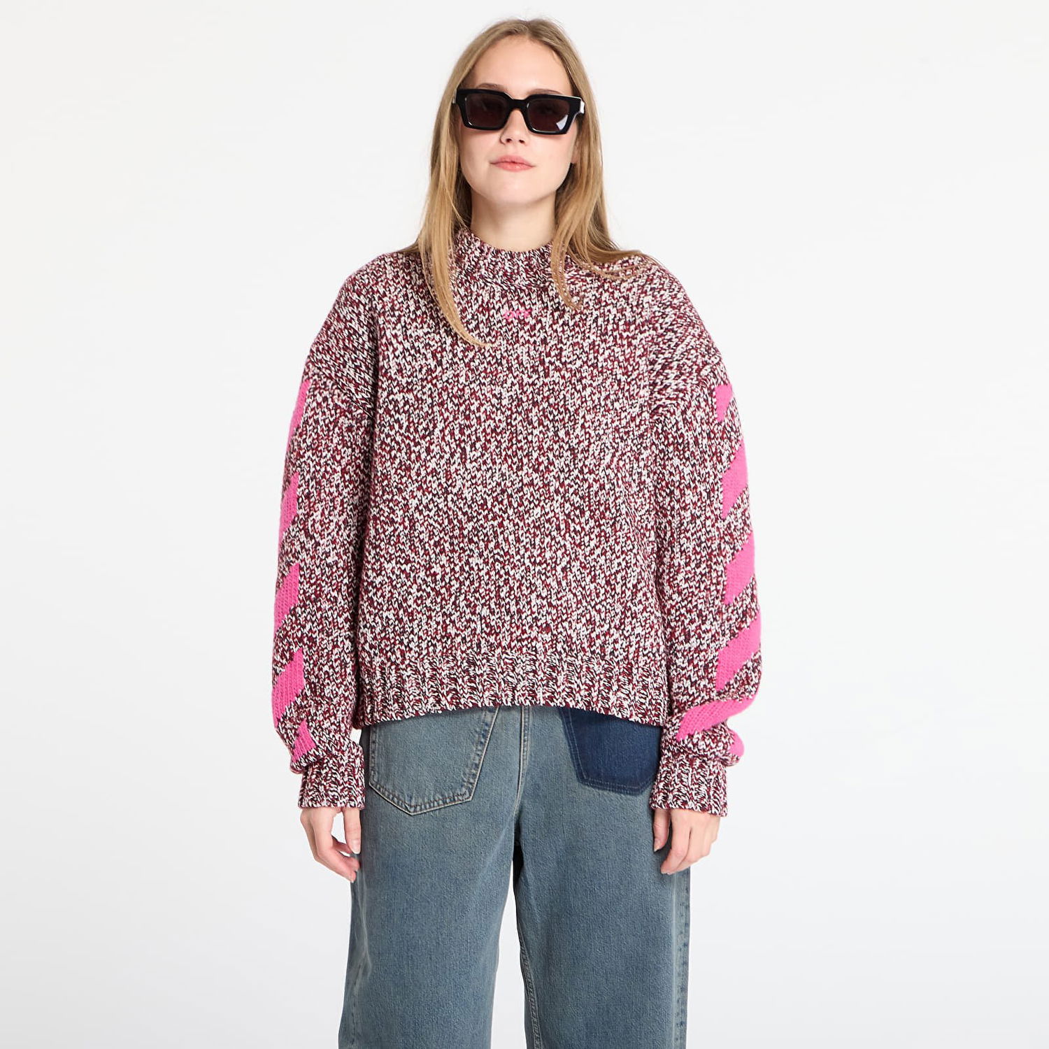 Sveter Off-White Mouline Arrow Knit Crewneck Rôznofarebný | OWHE10JF25KNI0012632, 0