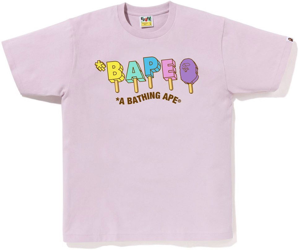 Tričko BAPE A Bathing Ape Popsicle Graphic T-Shirt Size L Fialová | 001TEJ301069M-PRP, 0