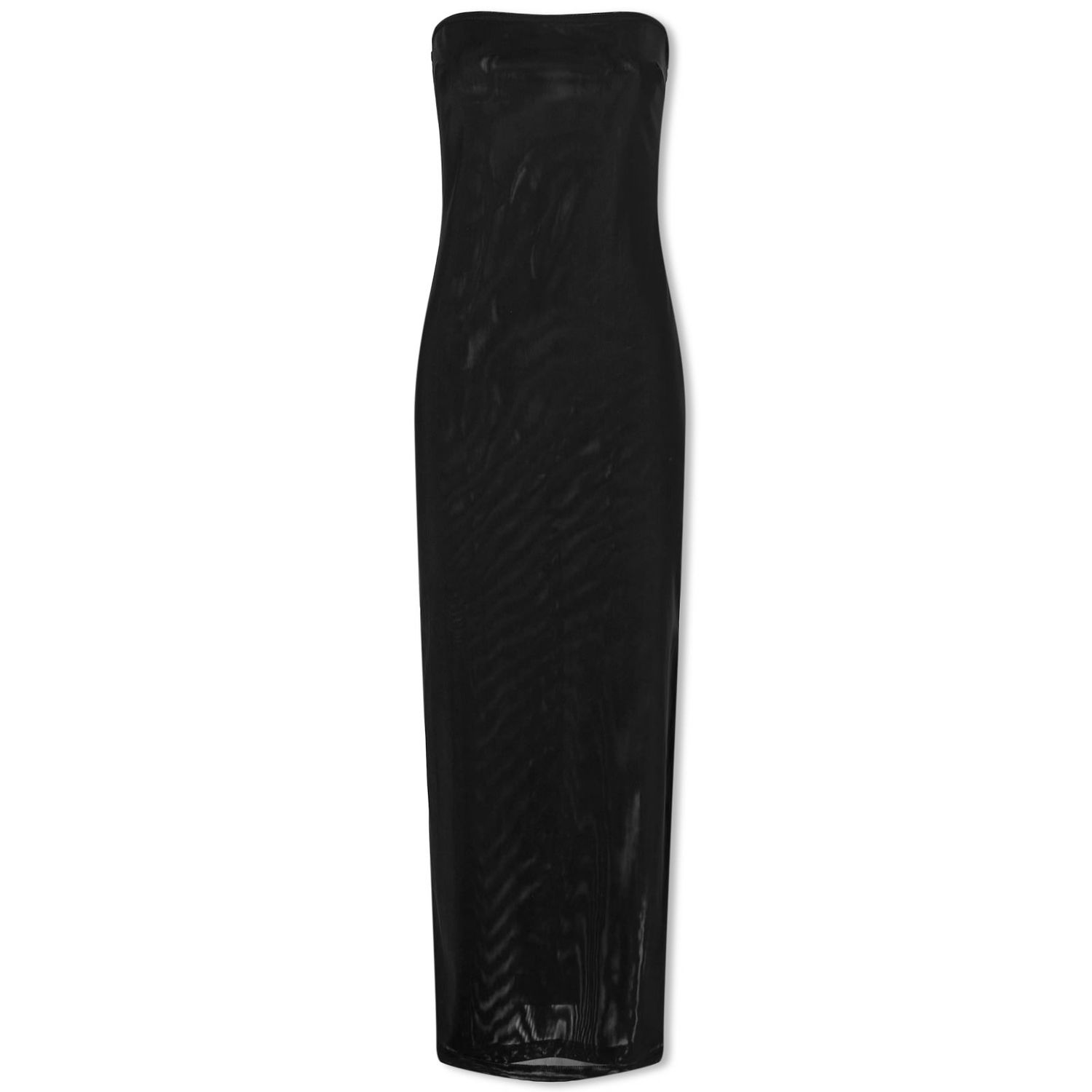 Šaty Miaou Miaou Lila Strapless Sheer Mesh Midi Dress, Size Large Čierna | 5025PM3BLK, 1