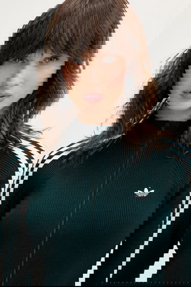 Sveter adidas Performance Adicolor Slim-Fit Knit Top Zelené | JY2599, 4