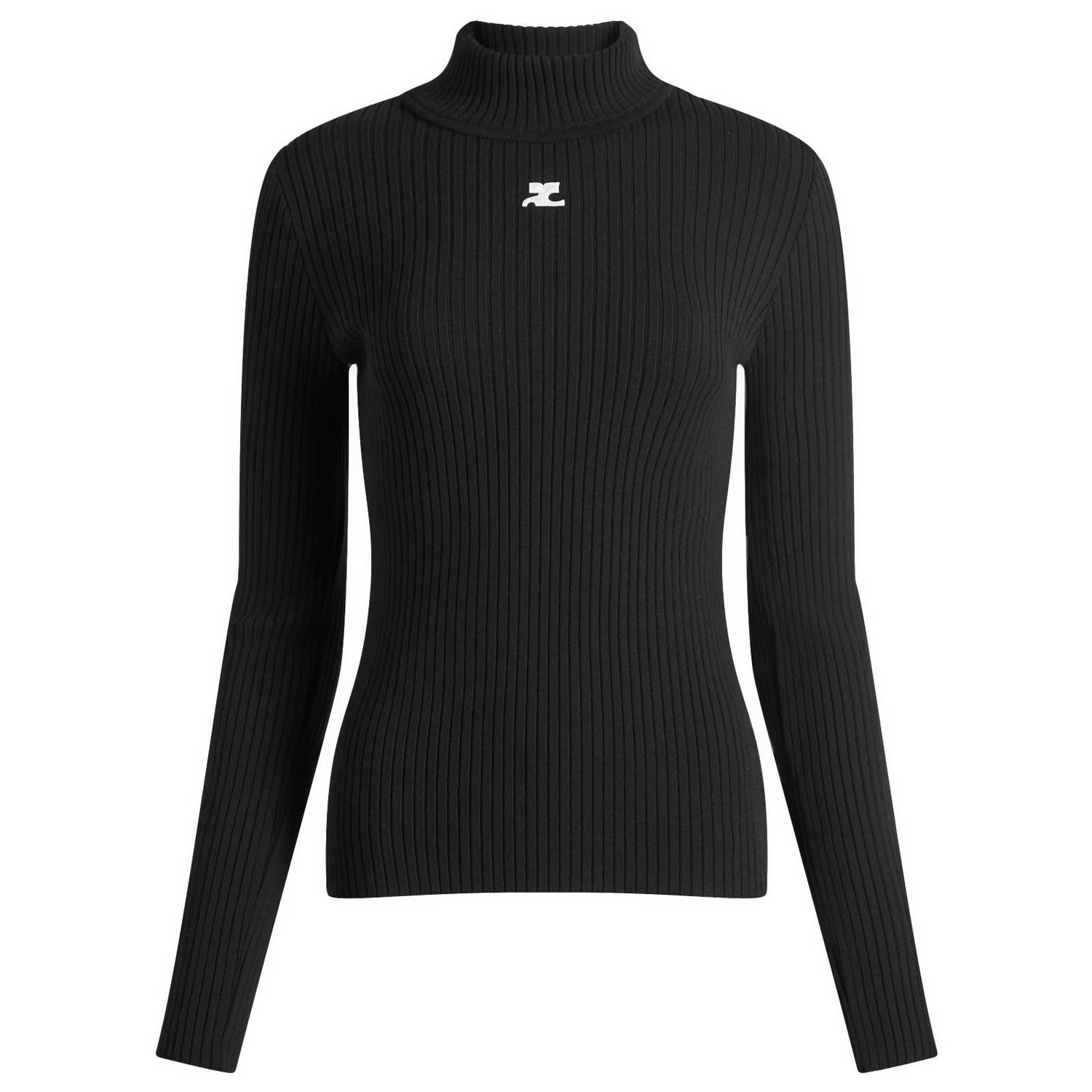 Sveter Courrèges Black Knit Turtleneck Jumper Čierna | PERMPU022FI0001-9999, 0