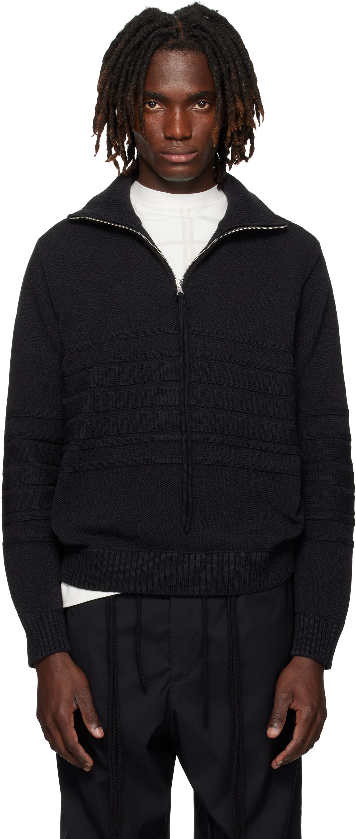 Polo tričko Craig Green Craig Green Tape Knit Polo Čierna | CGAW25CKNJU61, 0