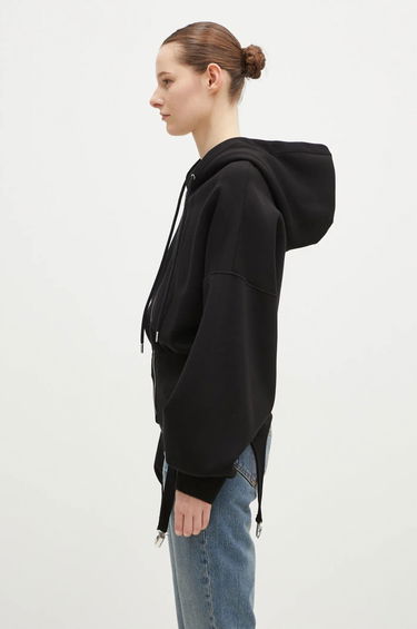 Mikina Fiorucci Fiorucci Neoprene Suspender Zip-Up Hoodie Čierna | W01FMSHO268NE01BK01, 1