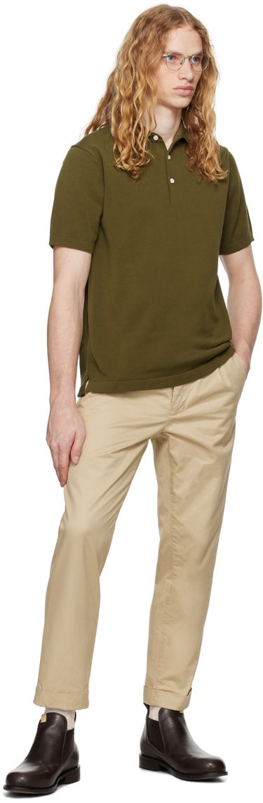 Nohavice BEAMS Beams Plus 1 Pleat Trousers Béžová | 3823-0111-874, 3