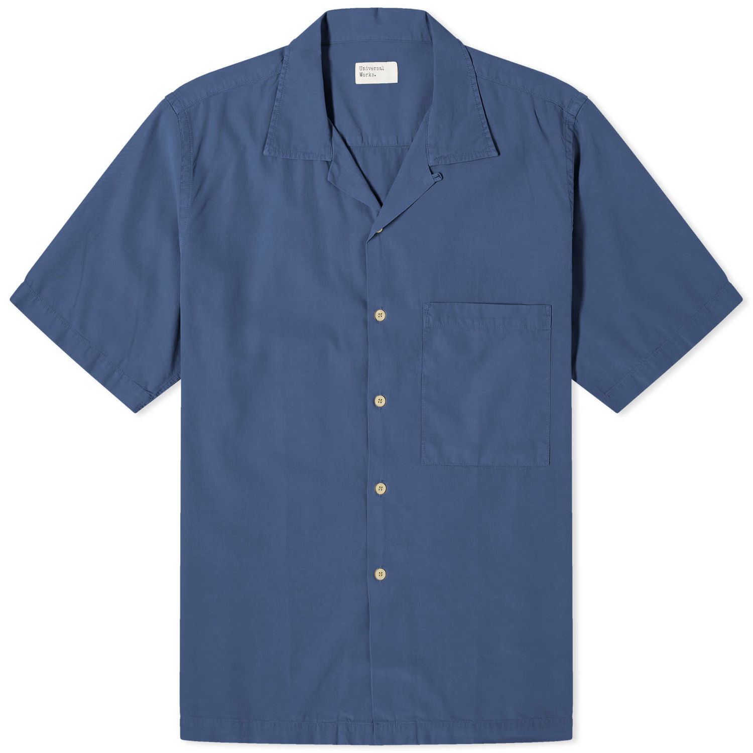 Košeľa Universal Works Universal Works Gardenia Lycot Camp II Shirt, Size Small Modrá | 30269-NVY, 0
