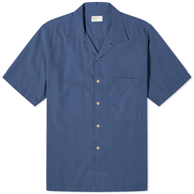 Košeľa Universal Works Universal Works Gardenia Lycot Camp II Shirt, Size Small Modrá | 30269-NVY