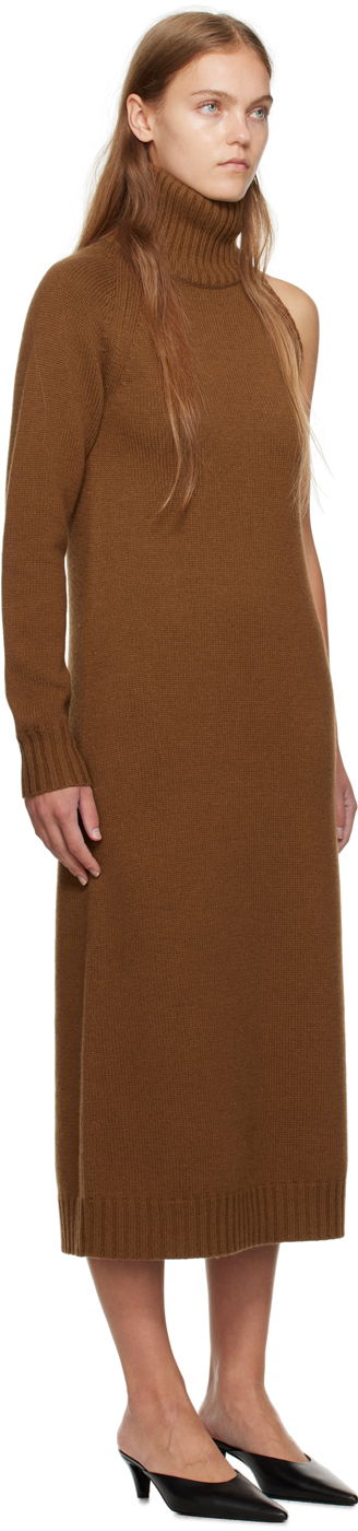 Šaty Max Mara Max Mara Single-Shoulder Midi Dress Hnedá | 2313262536600 MM12127, 1