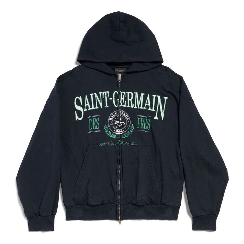 Mikina Balenciaga Saint Germain Full Zip Hoodie Čierna | 803264TRVO98065