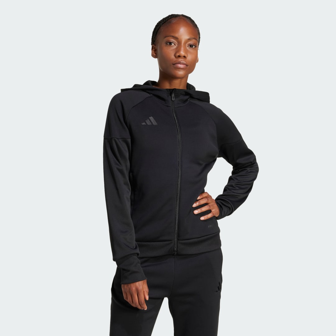 Mikina adidas Performance Tiro 25 Full-Zip Hoodie Čierna | JD9079, 0