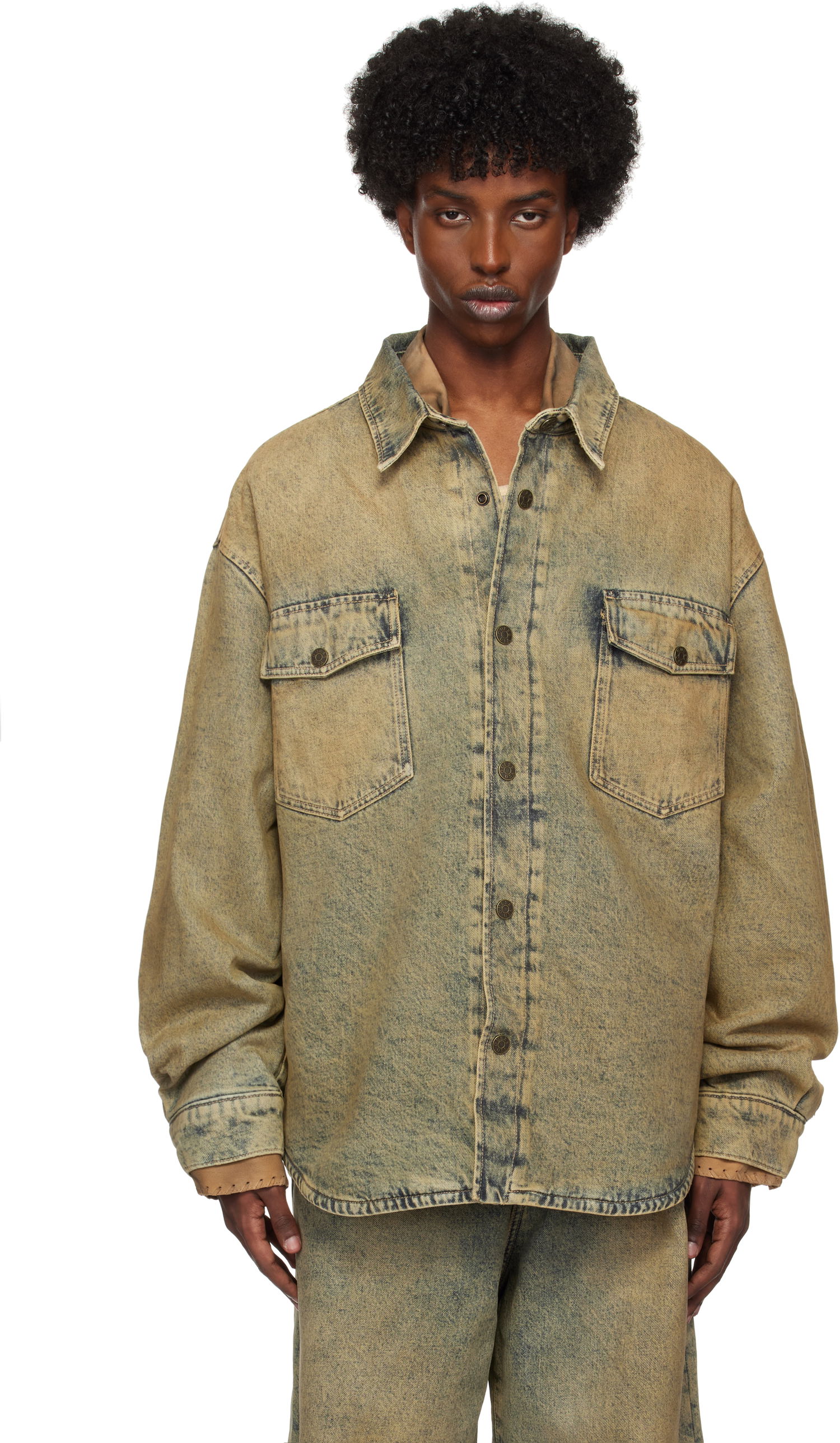 Košeľa GUESS Denim Shirt Overshirt Zelené | M4BU85D4S18GUS2, 0