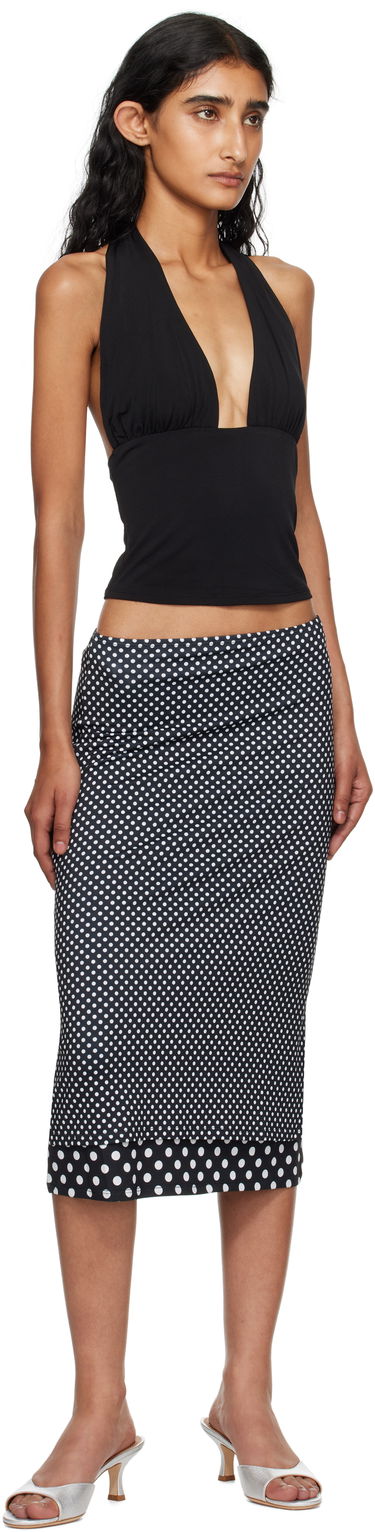 Sukňa Miaou Miaou Maria Polka Dot Maxi Skirt Čierna | 4064VISBWP, 3