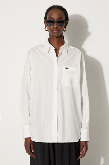 Košeľa Lacoste Relaxed Fit Shirt Biela | CF7706, 0