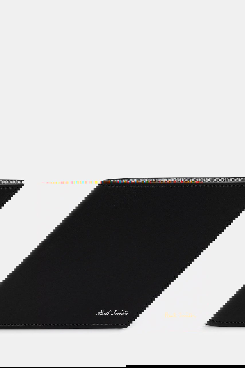 Peňaženka Paul Smith Paul Smith Leather Wallet with Multi-Stripe Trim Čierna | M1A.4832.CMULTI, 0