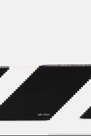 Peňaženka Paul Smith Paul Smith Leather Wallet with Multi-Stripe Trim Čierna | M1A.4832.CMULTI, 0