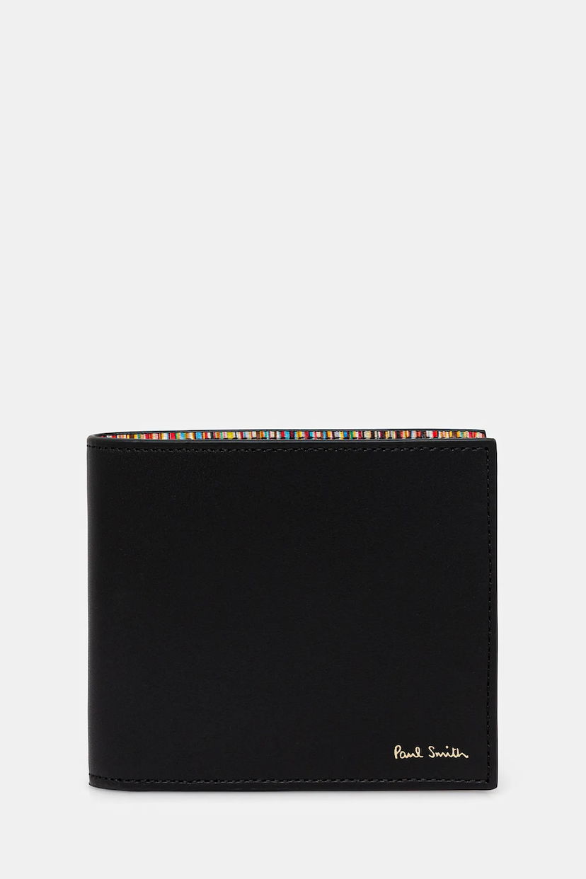 Peňaženka Paul Smith Paul Smith Leather Wallet with Multi-Stripe Trim Čierna | M1A.4832.CMULTI