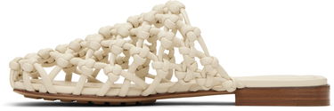 Tenisky a topánky Bottega Veneta Bottega Veneta Supple Lambskin Flat Sandals Biela | 827669 V3H60, 2