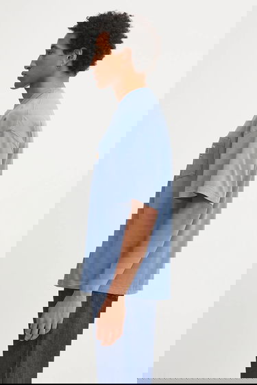 Tričko Carhartt WIP Short Sleeve Pocket T-Shirt Hudson Modrá | I035140.1YI5F, 1