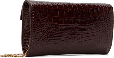 Peňaženka Versace Croc-Effect Leather Chain Wallet Vínová | 1015070_1A08724_1R70V, 2