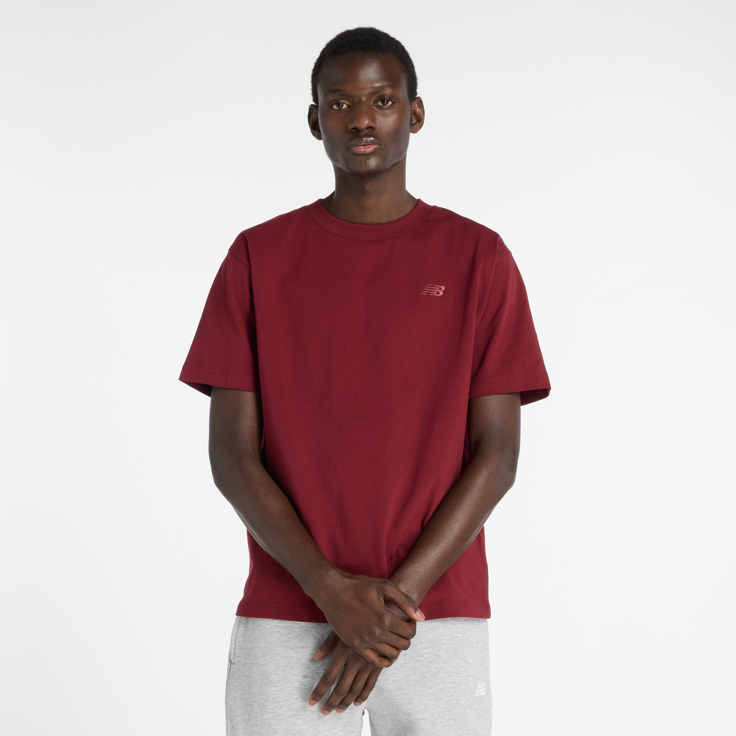 Tričko New Balance Men's T-Shirt Vínová | NBMT41533MHB, 0