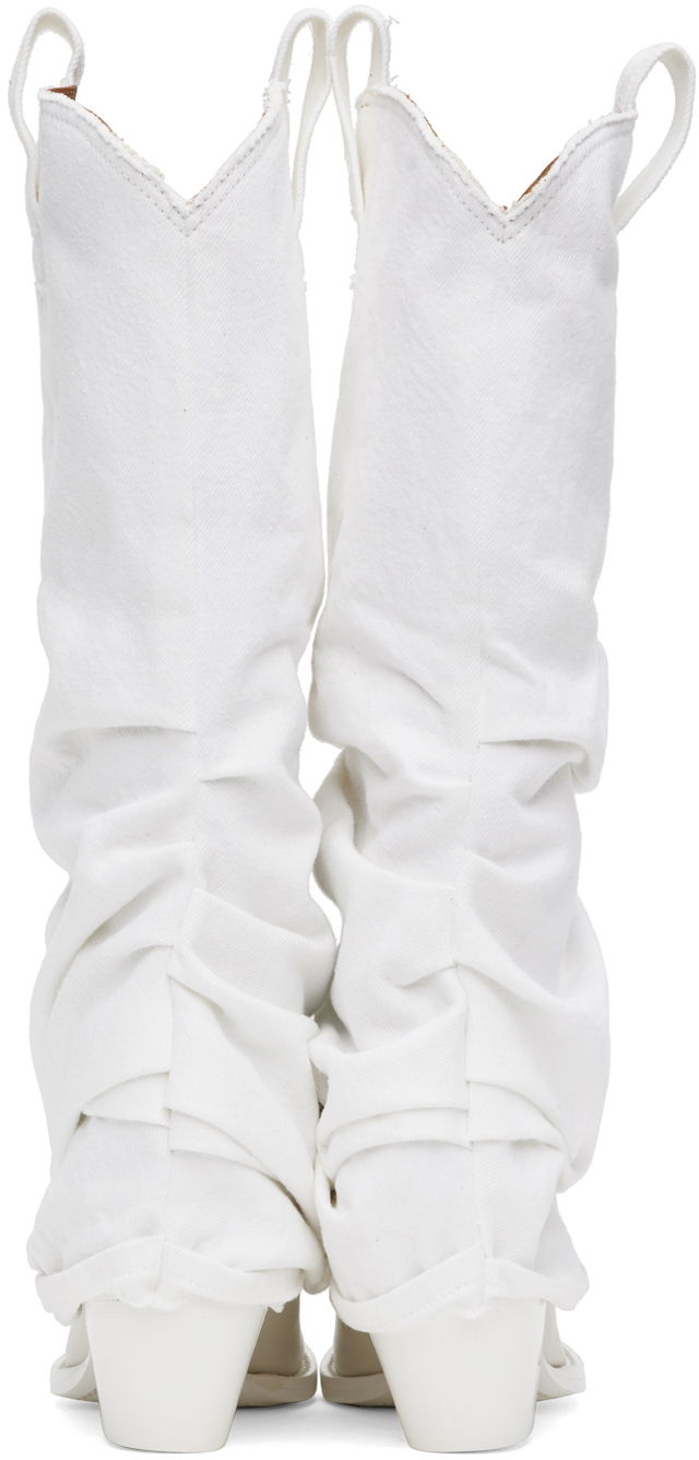 Oblečenie R13 R13 Mid Cowboy Denim Sleeve Boots Biela | R13S0107-WHT, 1