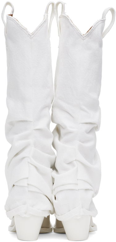 Oblečenie R13 R13 Mid Cowboy Denim Sleeve Boots Biela | R13S0107-WHT, 1