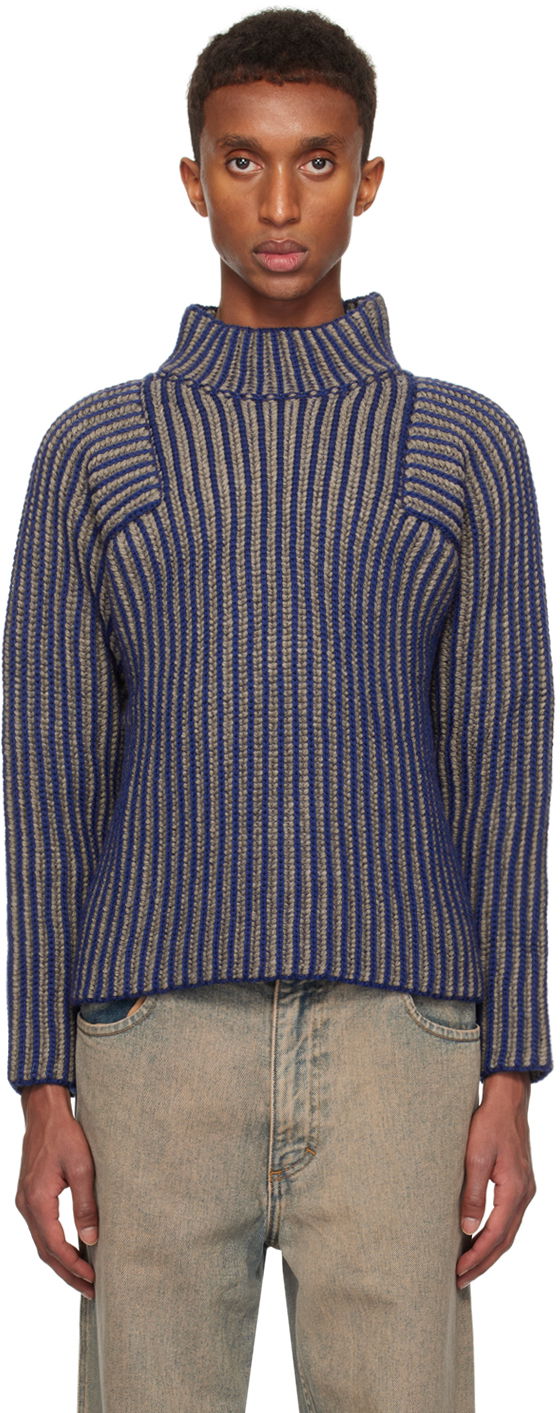 Sveter Eckhaus Latta Chalet Sweater Modrá | 8092-EL-PF24-D - DUSK, 0