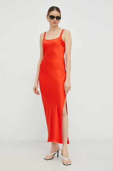 Šaty Samsoe Samsoe Sunna Slim Fitting Dress Oranžová | F23100173, 0