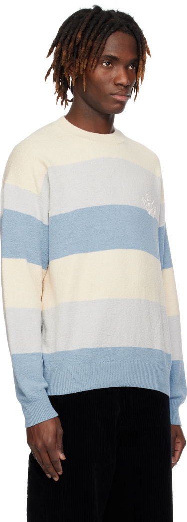 Sveter KENZO Kenzo Paris Embroidered Striped Sweater Modrá | FF55PU7063CC, 1