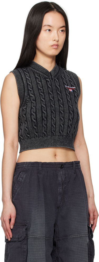 Sveter Alexander Wang Alexander Wang.t Organic Cotton Cable Knit Vest Červená | 4KC2251045, 4