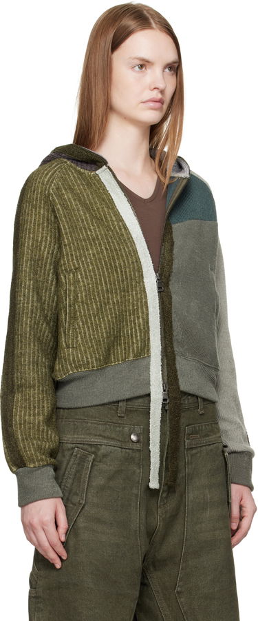 Mikina Andersson Bell Andersson Bell Color Blocked Knit Zip-Up Hoodie Zelené | atb1364w, 1
