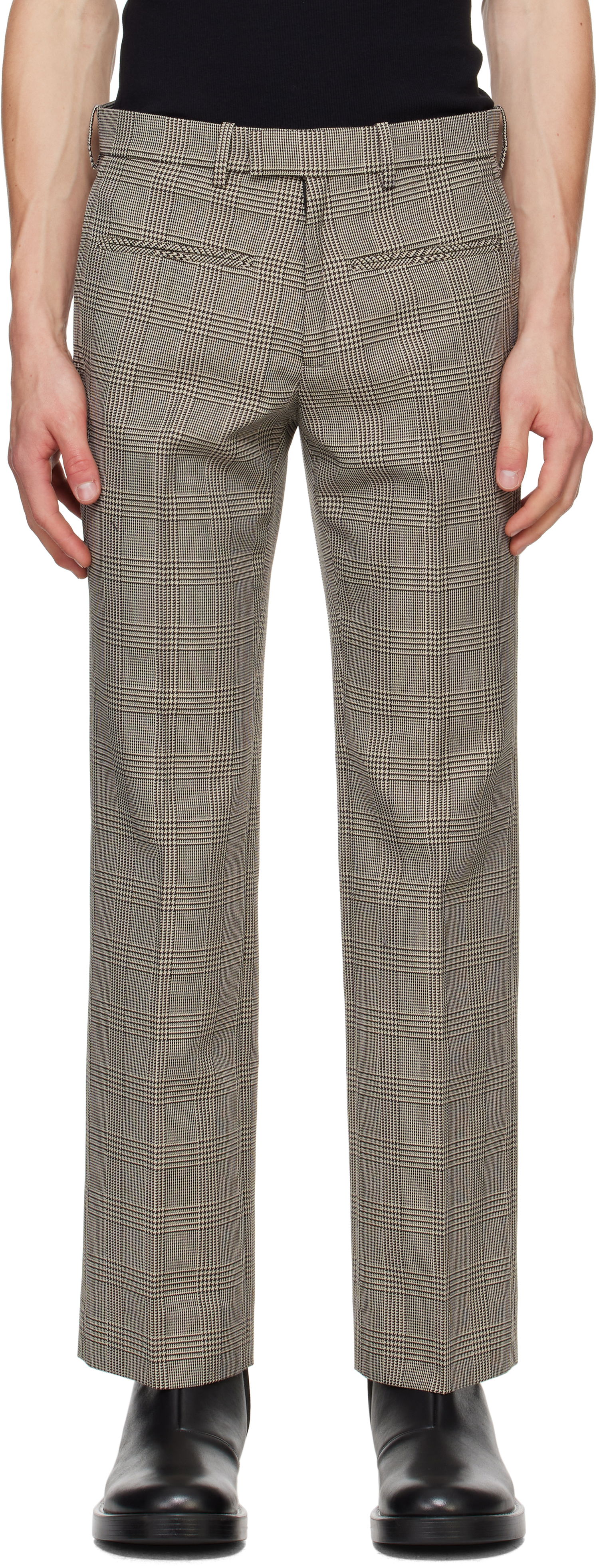 Nohavice Courrèges Prince of Wales Check Trousers Hnedá | 324CPA249PL0166, 0