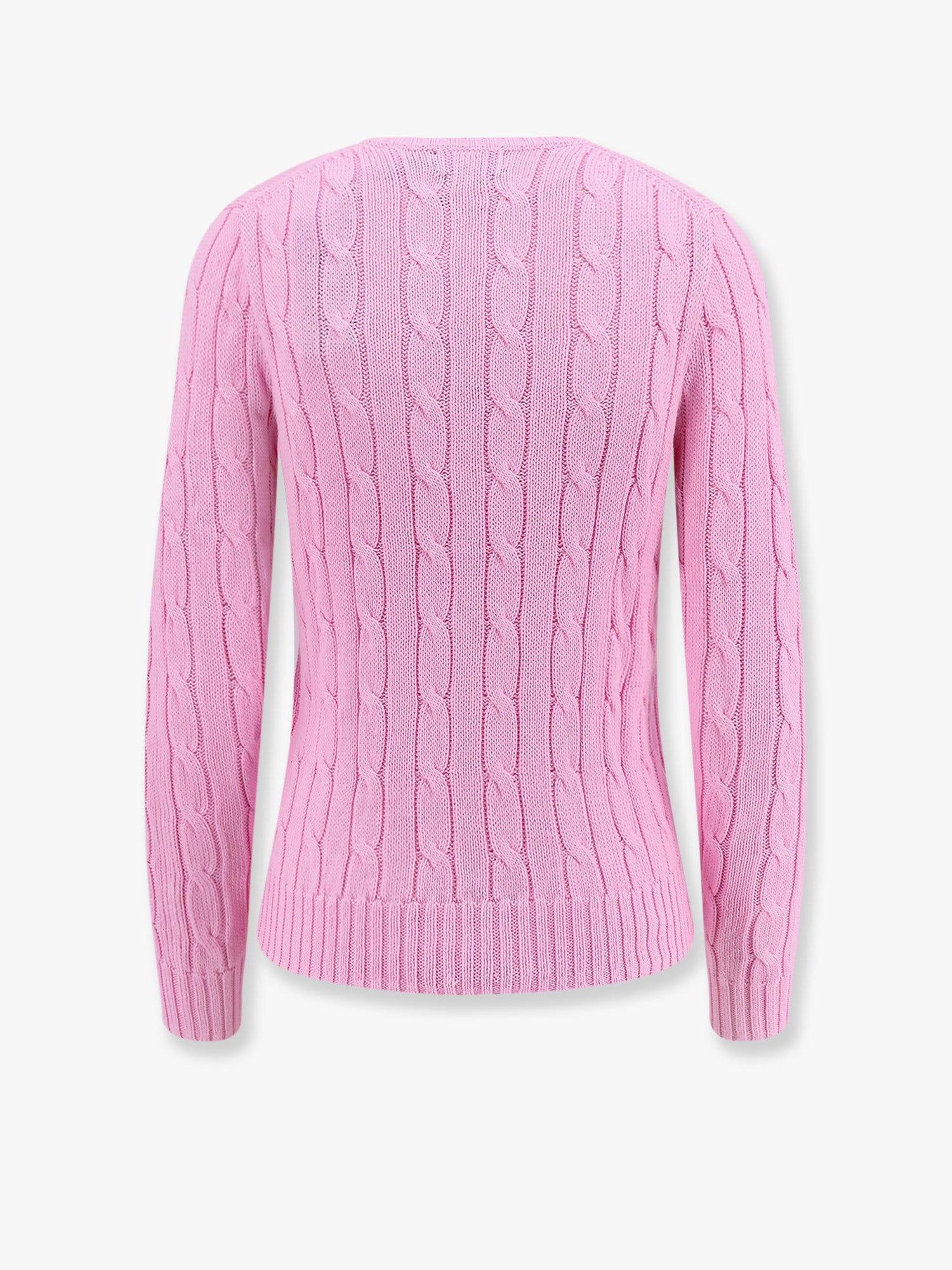 Sveter Polo by Ralph Lauren Pink Cable Knit V-Neck Sweater Ružová | 211891641004, 1